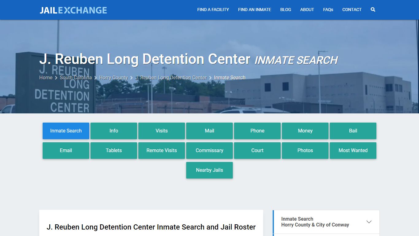 J. Reuben Long Detention Center Inmate Search - Jail Exchange